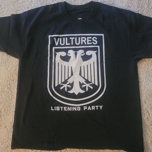 Black Graphic T-Shirt with White Design